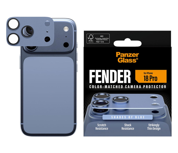 PanzerGlass Fender Camera Lens Protector do iPhone 18 Pro Blue - 1604002 - zdjęcie 3